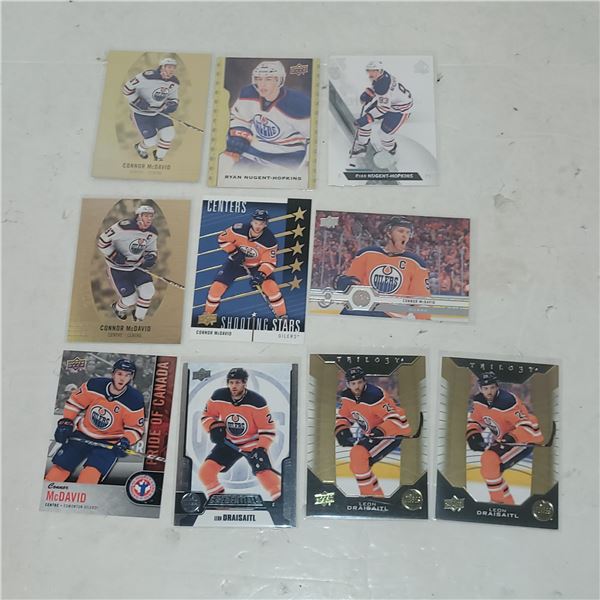 Nice Lot of 10 Ryan Nugent-Hopkins, Connor McDavid & Leon Draisaitl Cards