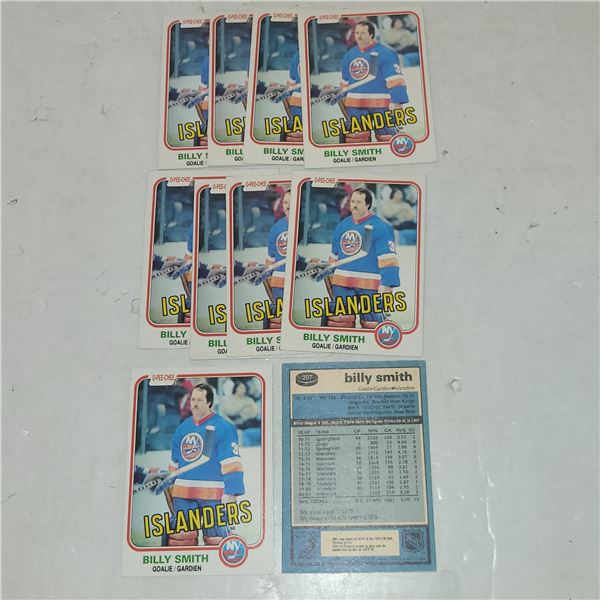 Lot of 10 1981 OPC #207 Billy Smith NY Islanders