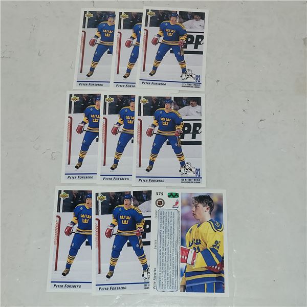 Lot of 9 Peter Forsberg Rookie Cards