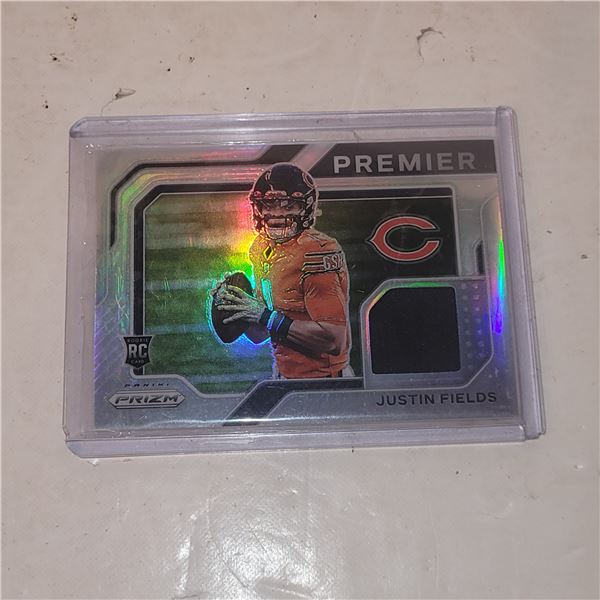 Panini Premier Prizm Game Used Jersey Rookie Card - Justin Fields