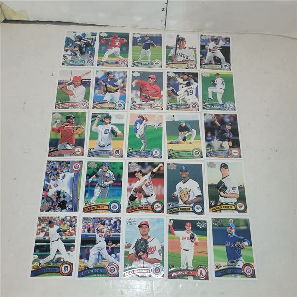 Lot of 25 2011 Topps Factory Set Limited Edition Rookie Cards - Pack Fresh
