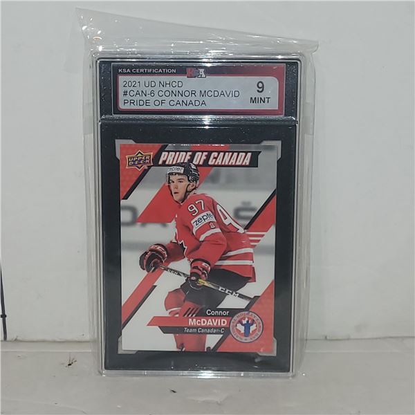 2021 UD NHCD #CAN-6 Connor McDavid Pride of Canada 0 Graded 9 MINT KSA