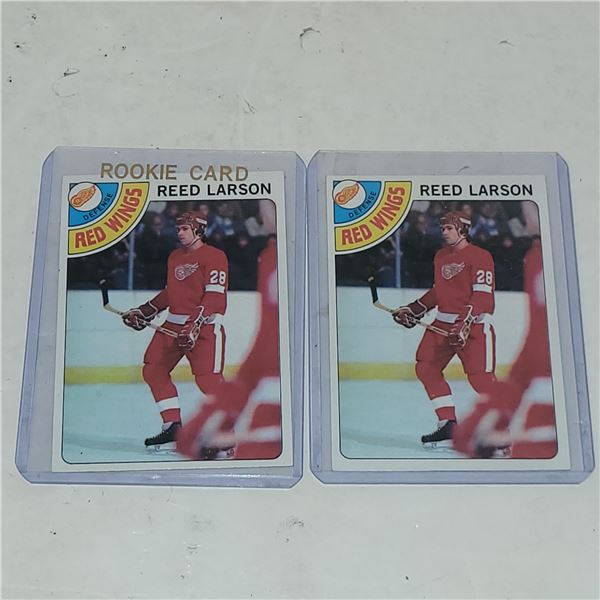 Lot of 2 1977-78 Topps Reed Larson Rookie Cards
