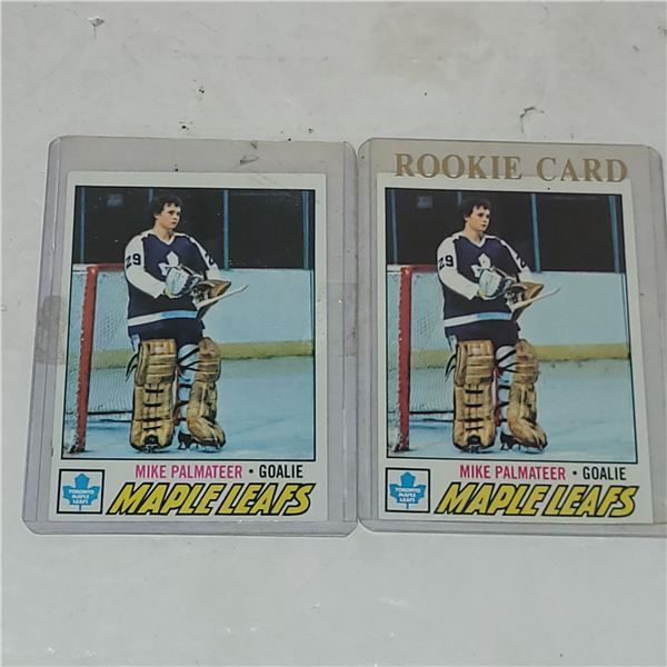 Lot of 2 1977-78 Topps Mike Palmateer Rookie Cards