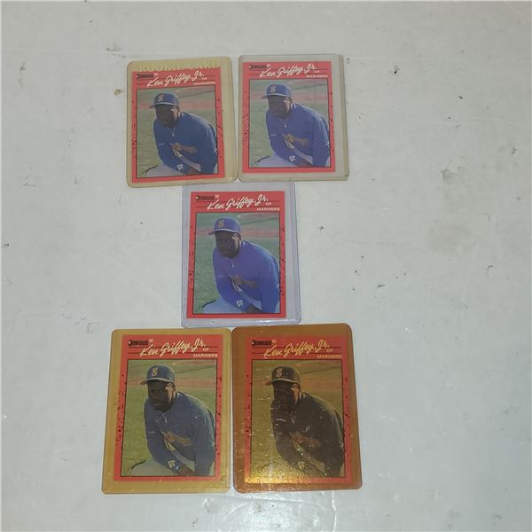 Lot of 5 1990 Donruss #365 Ken Griffey Jr Rookie Cards