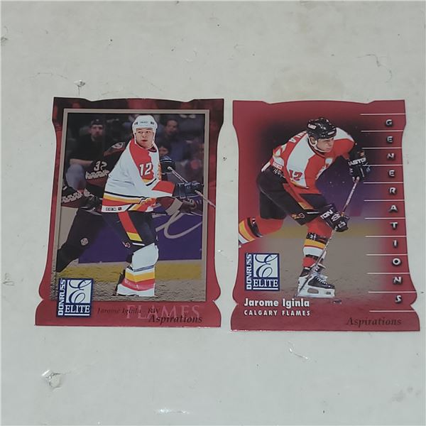 Lot of 2 Donruss Elite Die Cut Jerome Iginla 2nd Year Cards