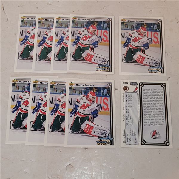 Lot of 10 Martin Brodeur Rookie Cards