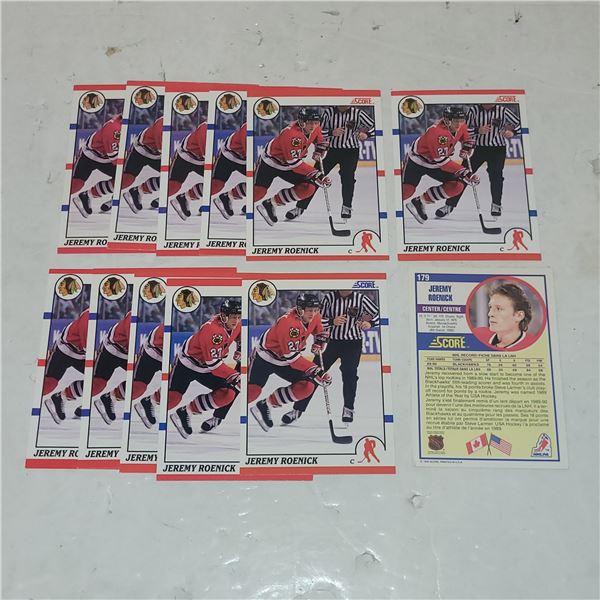 Lot of 12 Jeremy Roenick Rookie Cards HOF # 179 Upper Deck