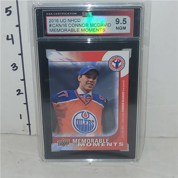 2016 UD NHCD #CAN 16 Connor McDavid Memorable Moments - Graded 9.5 NGM KSA
