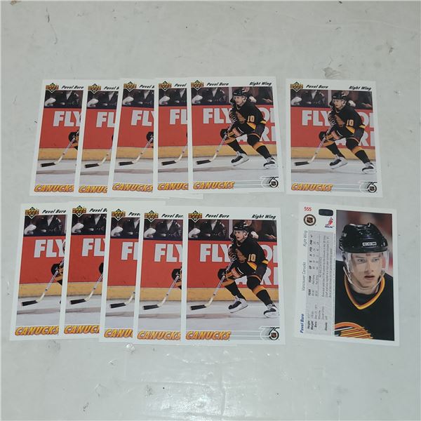 Lot of 12 Pavel Bure Rookie Cards Upper Deck #555