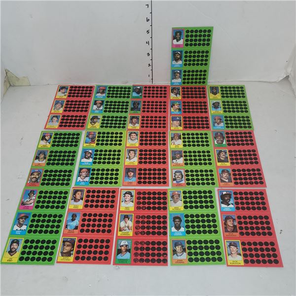 16 Panels (48 Cards) 1981 Topps MLB Scratch Off VERY RARE Intact