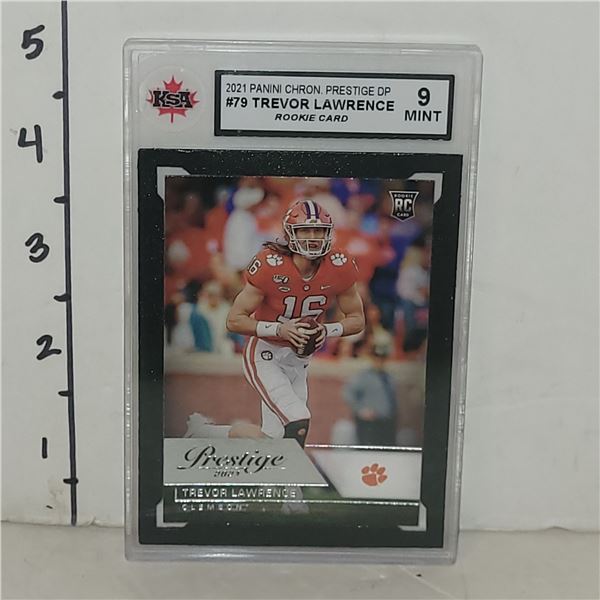 2021 Panini Chron. Prestige DP #79 Trevor Lawrence Rookie Card - Graded 9 MINT KSA