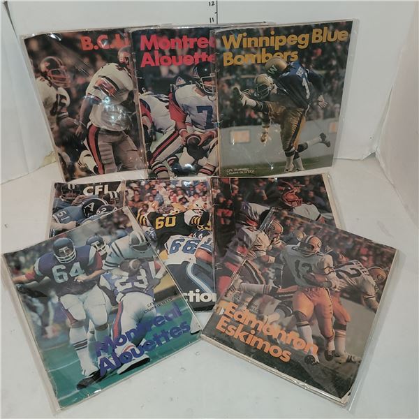 Lot of 8 Vintage 1970s CFL Prgrams