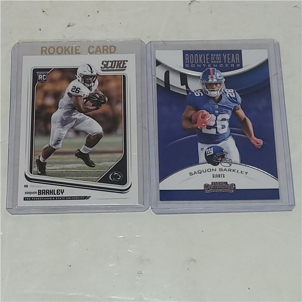 Lot of 2 Saquon Barkley Rookie Cards