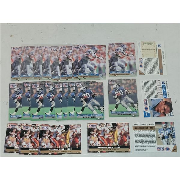 Lot of 25 1991 Barry Sanders 2nd Year Cards - MINT Condition