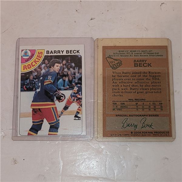 Lot of 2 1978-79 Topps Barry Beck Rookie Cards