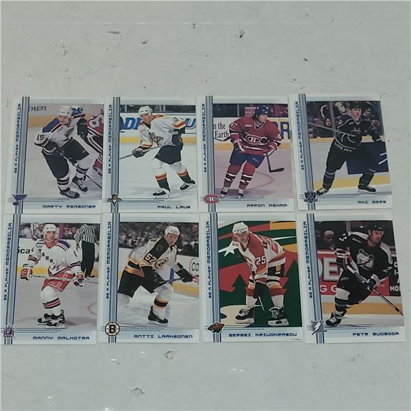 Lot of 8 2000 In The Game Memorabilia Limited Edition Short Print All Cards #'d xx/100