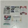Image 2 : Lot of 5 NHL Authentics Game Used Fabrics Indludes Rookies Ltd Ed & HOF