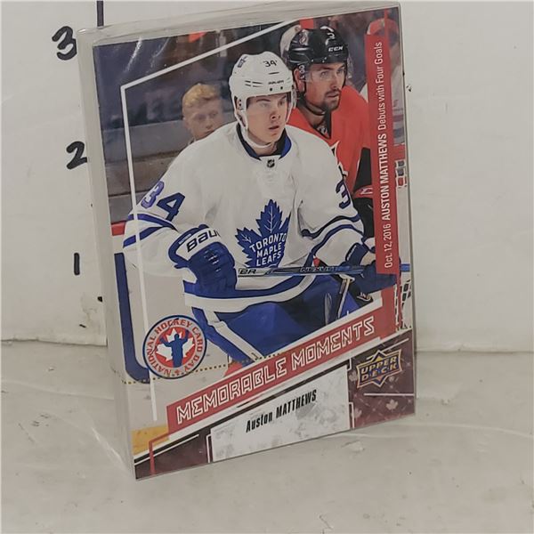 Lot of 25 Factory Sealed Auston Matthews Memorable Moments Rookie Cards - Mint Condition