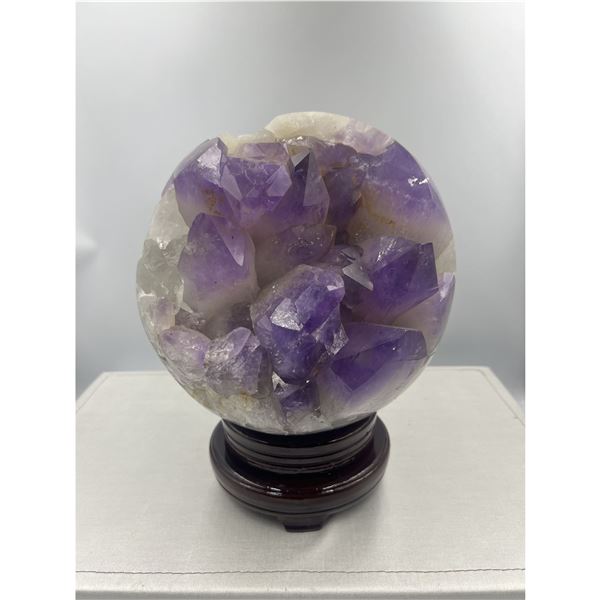 23 INCH  CIRCUMFERENCE  LARGE  AMETHYST SPHERE FROM BOLIVIA