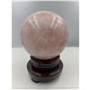 Image 1 : 16 1/2 INCH CIRCUMFERENCE  ROSE QUARTZ SPHERE FROM BRAZIL
