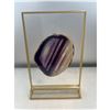 Image 2 : 4.2 INCH  PURPLE AGATE SLICE WITH STAND