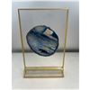 Image 1 : 4.0 INCH BLUE AGATE SLICE WITH STAND