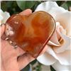 Image 1 : Carnelian Heart shaped Stone 3 Inch