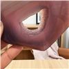 Image 3 : Agate Heart Shaped Stone with natural hole 3 Inch