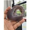 Image 5 : Agate Heart Shaped Stone with natural hole 3.2 inch
