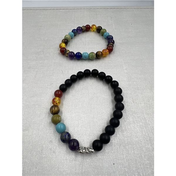 BRAND NEW CHAKRA BRACELET 8MM WITH GLASS AND CHAKRA 8MM