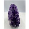 Image 3 : 4.5 X3.6 INCH POLISHED AMETHYST GEODE WITH AGATE FORMATION ON SIDES