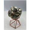 Image 1 : 2 X 2.4 INCH  OCTAHEDRAL PYRITE FORMATION WITH CALCITE