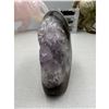 Image 3 : 2.7 X 2.9 INCH NATURAL DOUBLE FORMATION  AMETHYST GEODE POLISHED