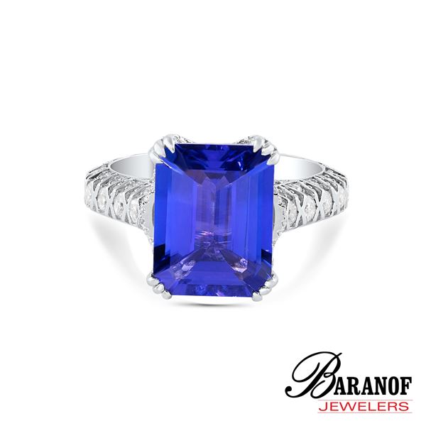 NATURAL TANZANITE DIAMOND RING