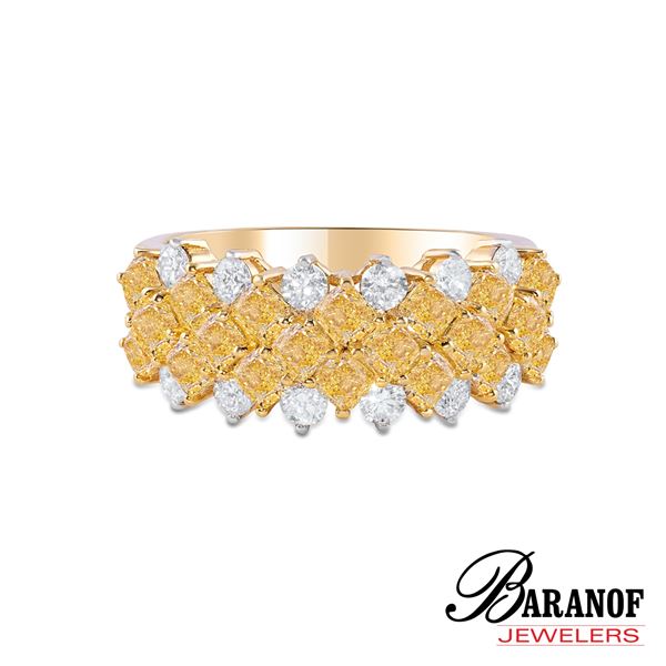 NATURAL FANCY YELLOW DIAMOND RING