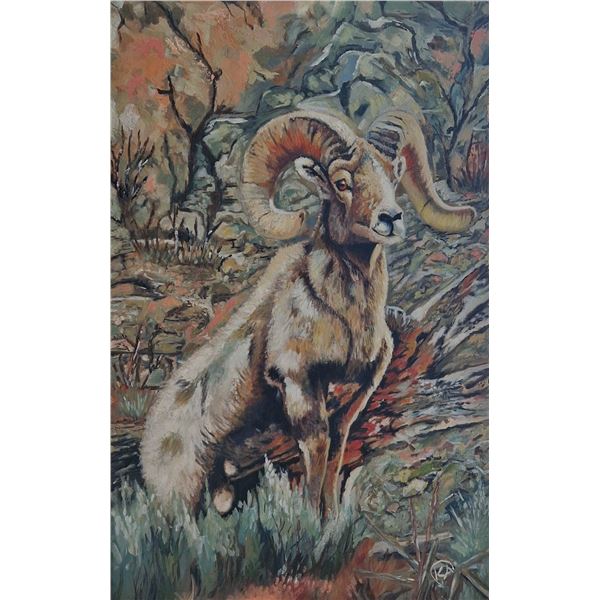 "THE CACTUS KING" 20x30 FRAMED OIL PAINTING