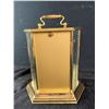 Image 2 : BULOVA Anniversary Clock w/ Hand Carved Jewelry Casket 12"Long