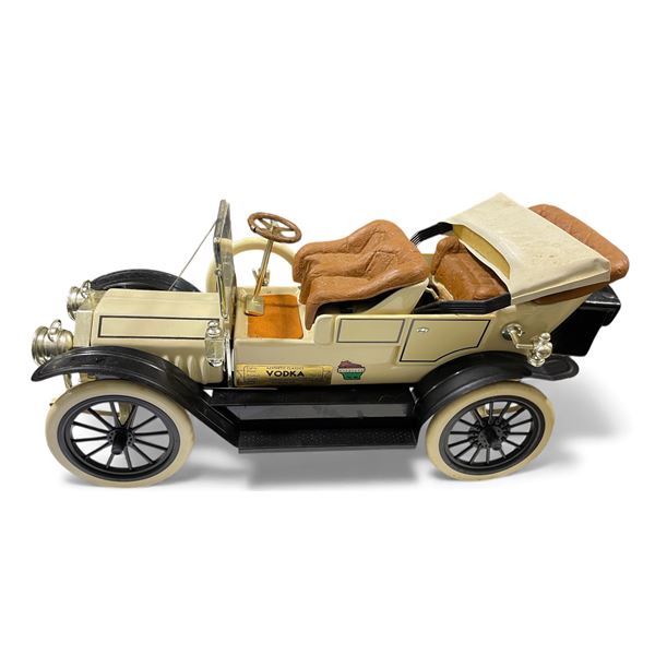 Authentic Classics Early 1900s Beige Oldsmobile Metal & Plastic  Decanter - No Box - Empty