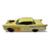 Image 1 : James Beam 1957 Hot Rod China Decanter - Yellow with Flames - No Box - Full