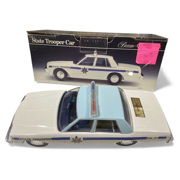 James Beam Vintage State Trooper China Decanter with Box - Empty