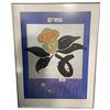 Image 1 : 1974 Signed "Lotus"  Ltd. Edition Print, No. 11/175 - Framed Dimensions: 22" x 29"