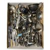 Image 1 : Tray of Vintage Silver Plated & Nickel-Silver Tableware & Flatware
