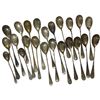Image 1 : 20+ Vintage Twist Handle Soda Shop & Demitasse Spoons - Variety of Silver Companies - Believed to be