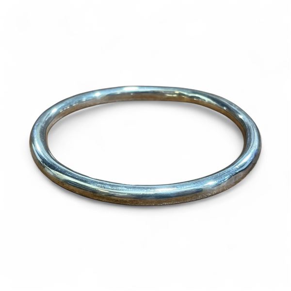 Vintage British Sterling Silver  Bangle  - 3.75" Inner diameter - Weight 16.5 grams