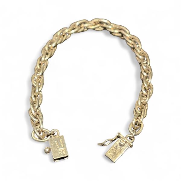 .925 Silver 7" Bracelet with Box Safety Clasp - 5.4 mm wide - Weight: 20 grams