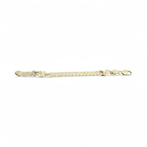 Sterling Silver 7" Flat Curb Link Bracelet with Lobster Clasp - 7.8 mm wide - Weight: 26 grams