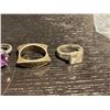 Image 3 : 5 Sterling Silver & Gemstone Rings - Variety of styles and sizes - Total weight including gems: 27 g