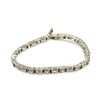 Image 1 : 7" Sterling Silver Quartz Crystal Tennis Bracelet with Box Clasp & Safety Chain - 4mm wide