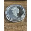 Image 3 : 1990 .925 Silver Canadian "The Lancaster"  One Troy Oz. $20 Coin with 24k Gold Covered Cameo - From